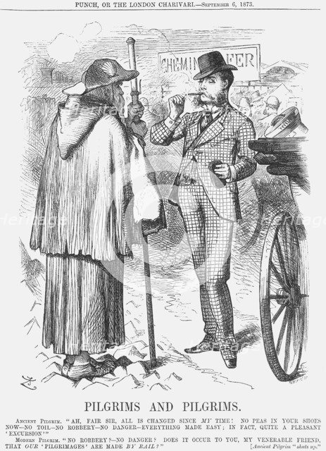'Pilgrims and Pilgrims', 1873. Artist: Joseph Swain