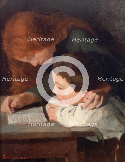 Reading, between 1880 and 1885. Creator: Albert Bartholomé.