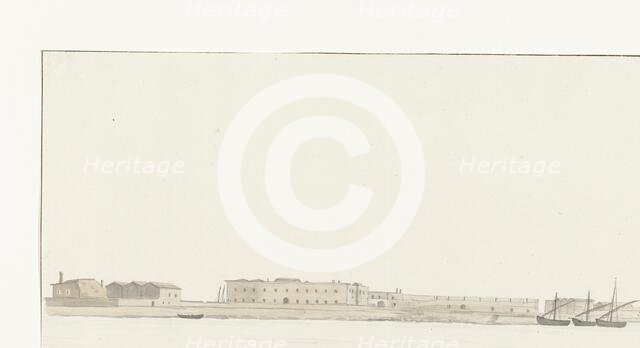 View of the port of Trani, 1778. Creator: Louis Ducros.