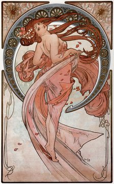 Dance (From the series The Arts), 1898. Artist: Mucha, Alfons Marie (1860-1939)