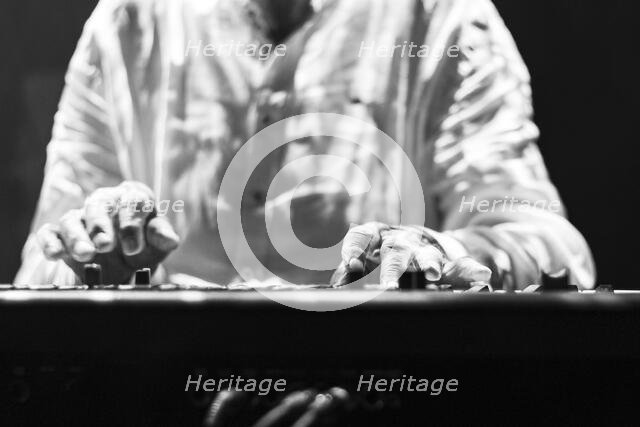 Hans-Joachim Roedelius live at the Jazz Café, London, Apr 2024. Creator: Annapaola Marchesani.