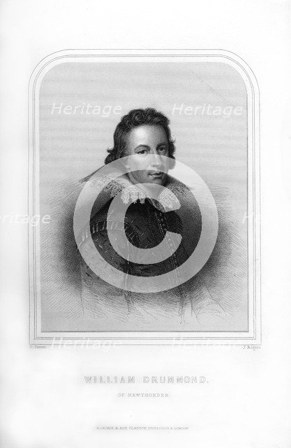 William Drummond, Scottish poet, (1870).Artist: J Rogers