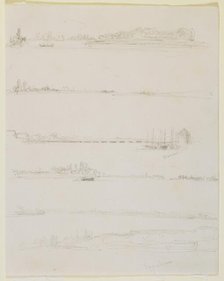 The Rhine , near Worms and Oppeheim, 1858. Creator: James Abbott McNeill Whistler.