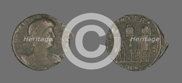 Coin Portraying Emperor Constantine II, 324-361. Creator: Unknown.
