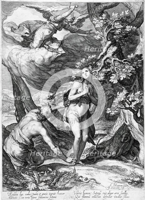 The Expulsion of Adam and Eve from Paradise, c1604. Creator: Jan Saenredam.