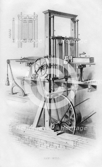 Saw mill, 1866. Artist: Unknown