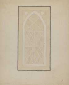 Panel from Hall Lantern, c. 1936. Creator: Blanche Waterbury.