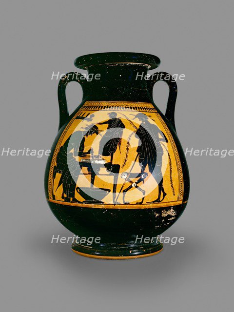 Attic black-figure pelike, 6th century BC-5th century BC. Artist: Eucharides Painter.