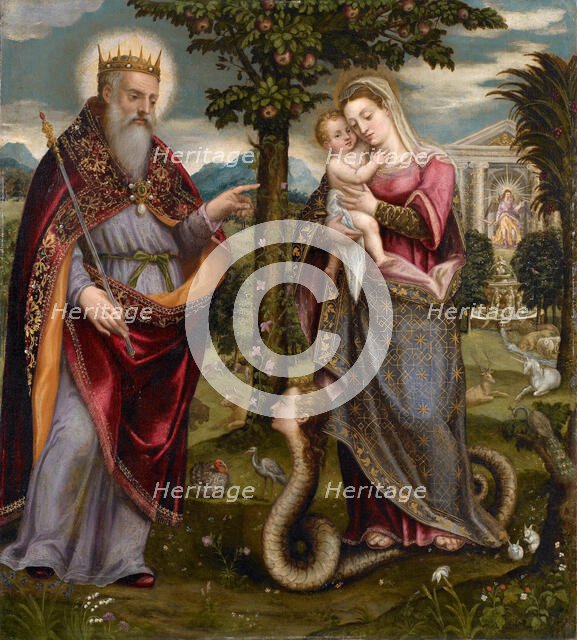 God the Father and the Virgin, c1560-1580. Creator: Mombello, Luca (1518/20-1588/96).
