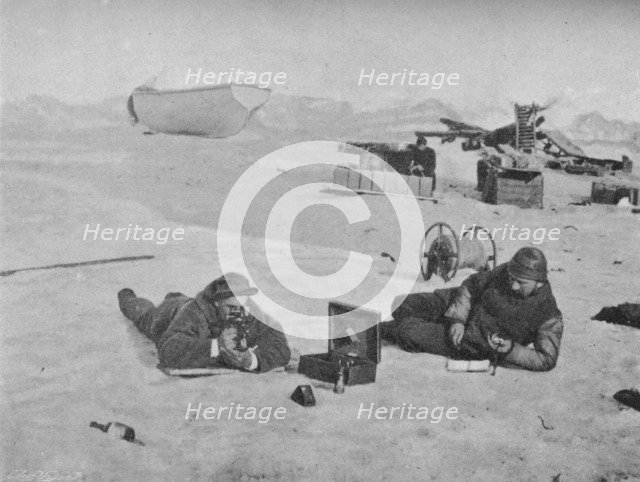 'Observation with Sextant and Artificial Horizon. July 1895', (1897). Artist: Unknown.