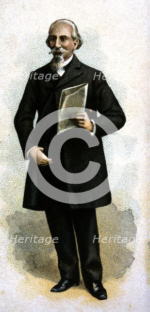 José Zorrilla (1817-1893), Spanish writer, engraving, 1888.