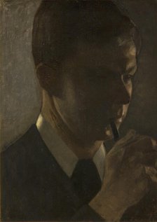 Portrait of Svend Hammershoi, the Artist´s Brother, 1901. Creator: Vilhelm Hammershøi.