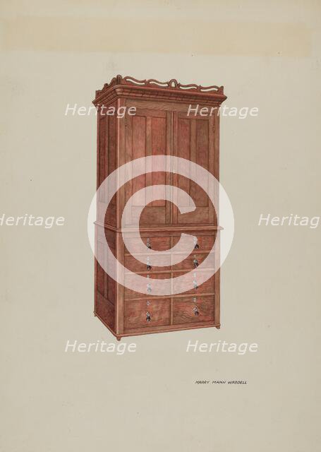 Cabinet, c. 1940. Creator: Harry Mann Waddell.