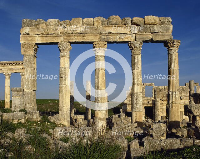 Northern door in the last section of the cardo maximus, Apamea. Syria, 2nd century, (2001). Creator: LTL.