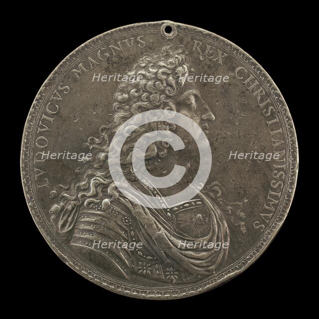 Louis XIV, 1638-1715, King of France 1643 [obverse], 1684. Creator: Michel Molart.