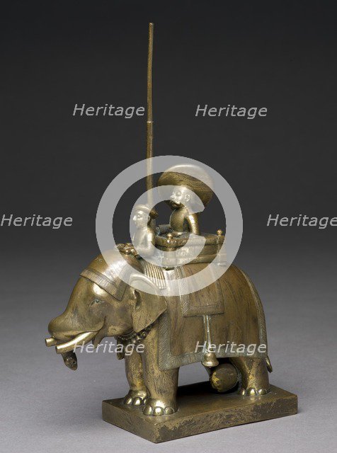 Toy soldier with elephant and driver, 1795. Artist: Unknown.