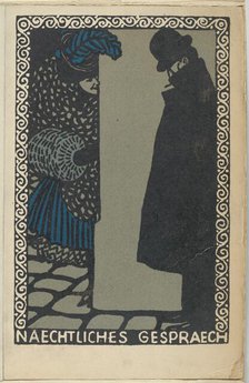 Nightly Conversations (Naechtliches Gespraech), 1907. Creator: Moritz Jung.