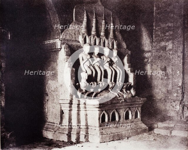 No. 23. Pugahm Myo [Pagan]. Figures in Damayangyee Pagoda [Dhamma-yan-gyi]., 1855, printed 1856. Creator: Captain Linnaeus Tripe.