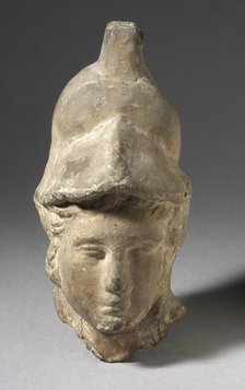 Head with Phrygian Helmet, Ptolemaic Period-Roman Period (332 BCE-337 CE). Creator: Unknown.