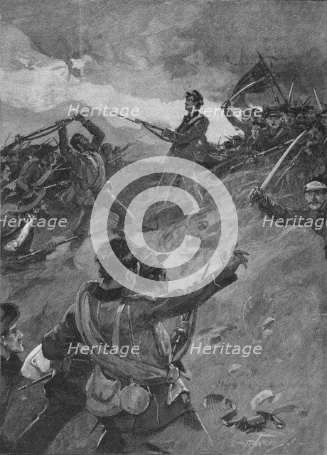 'The Prize Was Hotly Contested Steel To Steel', 1896, (1902). Artist: Unknown.