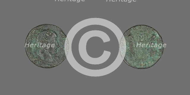 Coin Portraying Emperor Constantius II, after 340. Creator: Unknown.