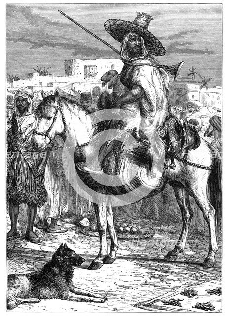 An Arab merchant at Tlemcen, Algeria, c1890. Artist: Unknown