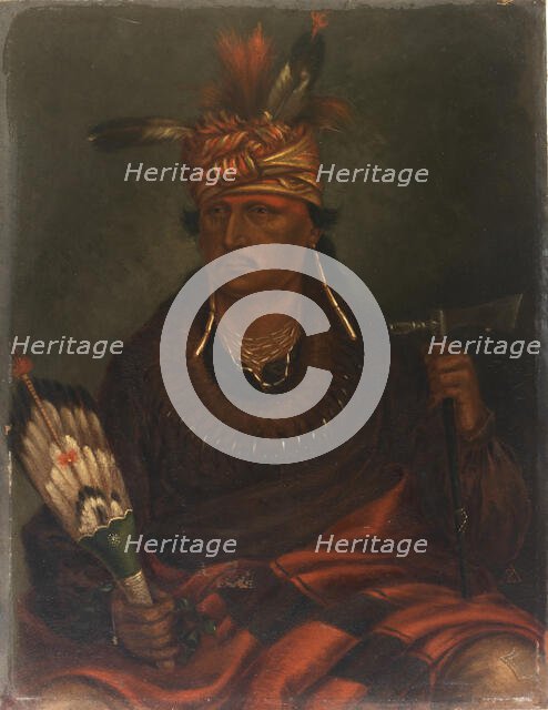 Chetan-woa-kutoa-mang (The Hawk Who Hunts Walking), ca. 1887. Creator: Antonio Zeno Shindler.