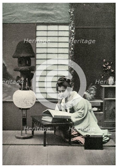 'A Fair Student', Japan, 1904. Artist: Unknown