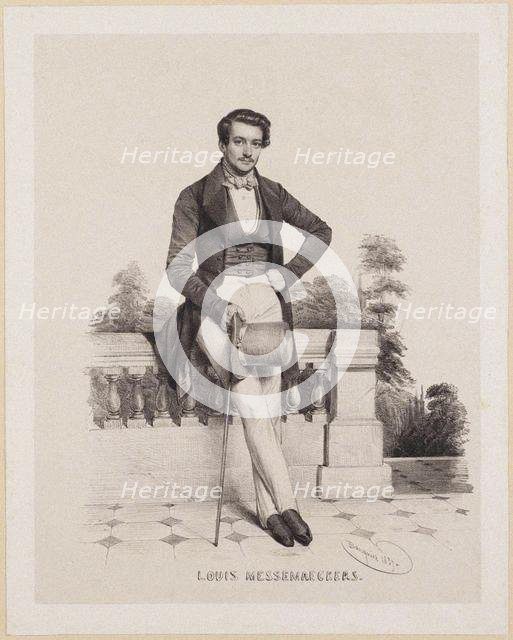 Portrait of the Composer Louis Messemaeckers (1809-1889)  , 1837. Creator: Baugniet, Charles-Louis (1814-1886).
