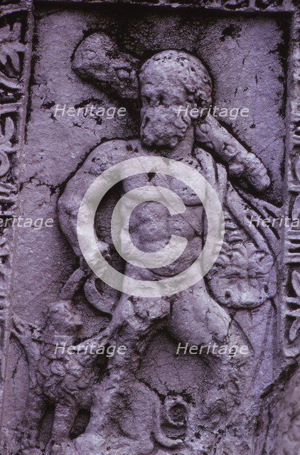 Hercules with Cerberus from a Sarcophagus in Asia Minor (Hellenstic Period), 20th century. Artist: Unknown.