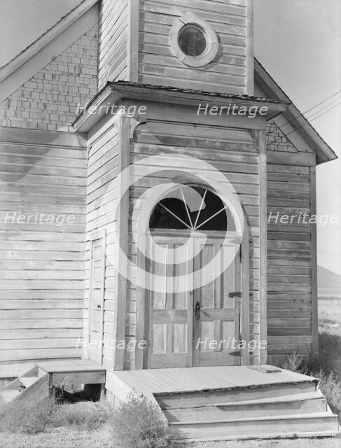 Old Catholic church on edge of potato town, Merrill, Klamath County, Oregon, 1939. Creator: Dorothea Lange.