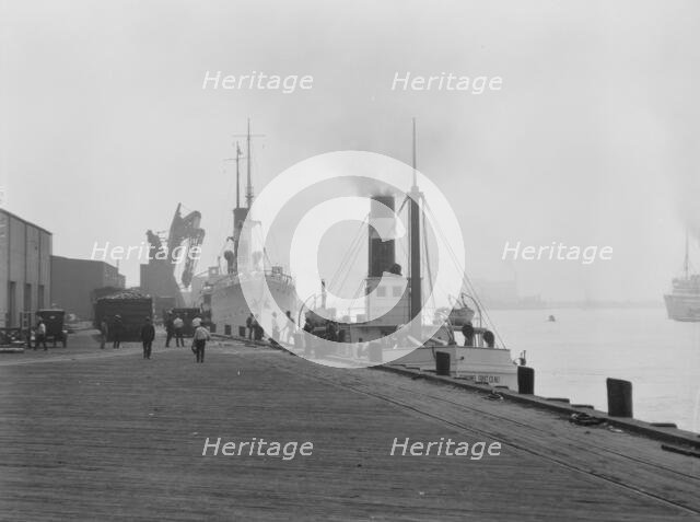 Ships at dock, New Orleans or Charleston, South Carolina, between 1920 and 1926. Creator: Arnold Genthe.