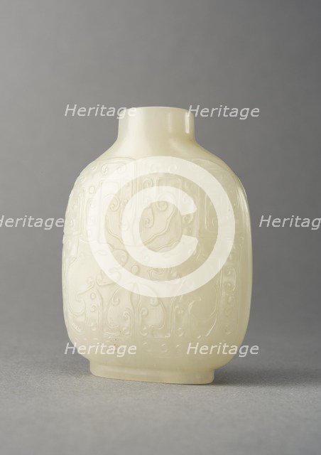 Jade snuff bottle , China, Qing dynasty, 1644-1911. Creator: Unknown.