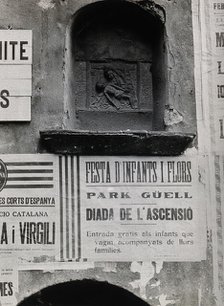 Hospital de la Santa Cruz, Barcelona: a stone relief, carved..., c1900s.. Creator: Unknown.