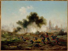 Assault on a cemetery by regular troops, May 1871, 1871. Creator: Gustave Boulanger.