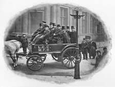 London County Council Fire Brigade Committee starting on an inspection, c1903 (1903). Artist: Unknown.