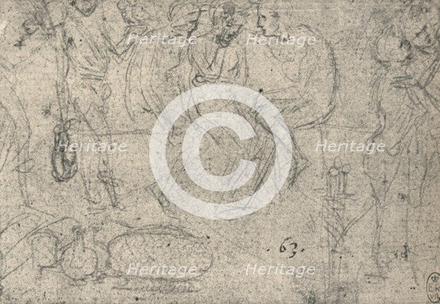 'Group of Figures in Conversation', c1480 (1945). Artist: Leonardo da Vinci.