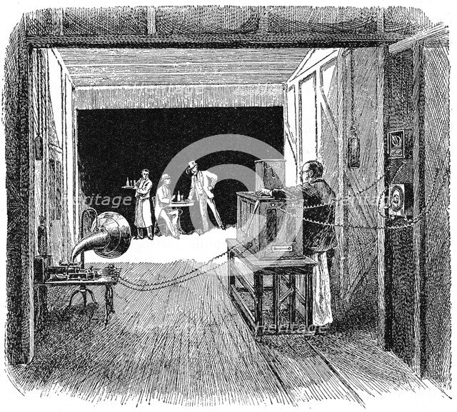 Thomas Edison's Kinetographic Theatre, c1891. Artist: Unknown