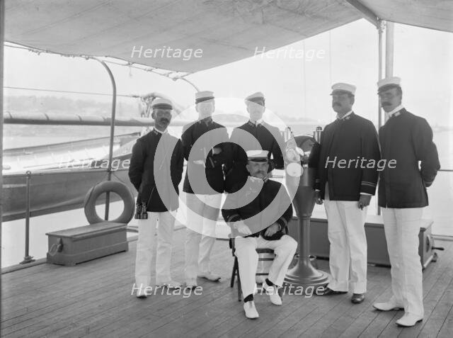U.S.S. Nahant, captain and officers, 1898, 1898. Creator: Unknown.