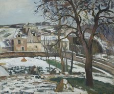 Effet de neige à L'Hermitage, Pontoise, 1875. Creator: Pissarro, Camille (1830-1903).