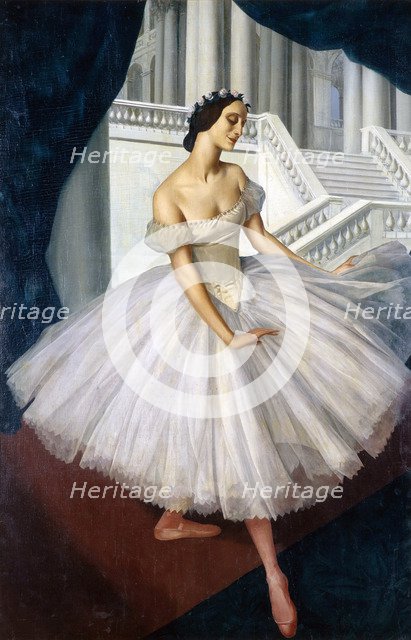 Portrait of the ballerina Anna Pavlova (1881-1931), 1924. Artist: Yakovlev, Alexander Yevgenyevich (1887-1938)