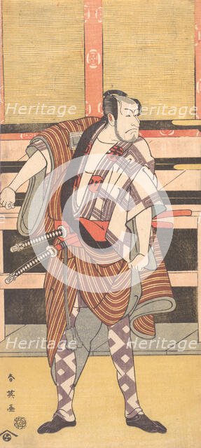 The Actor Ichikawa Danjuro V as a Samurai, 1785. Creator: Katsukawa Shun'ei.