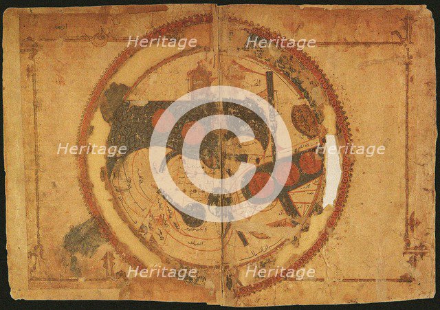 World map. The world, centering on the Persian Gulf, ca 550.