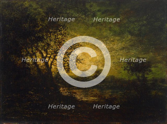 Moonlight, about 1883-1893. Creator: Ralph Blakelock.