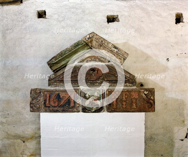 Architectural details from the demolished Red Lion Hotel, Truro, Cornwall, 2000. Artist: JO Davies