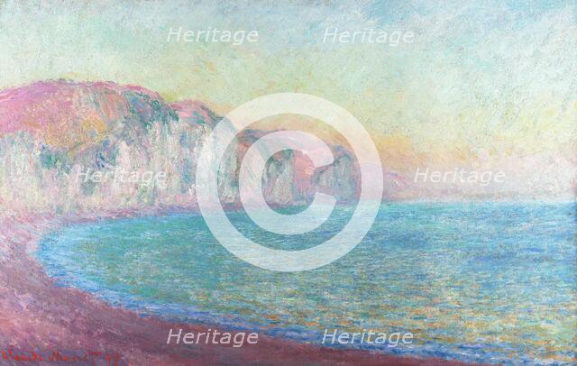 Cliffs at Pourville, rising sun, 1897. Creator: Monet, Claude (1840-1926).