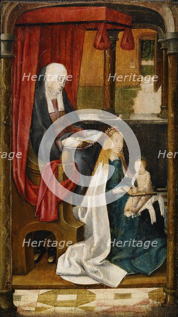 Madonna Teaching the Infant Christ Reading, 1480. Artist: Master of St. Gudule (active End of 15th cen.)