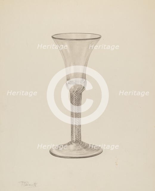 Wine Glass, 1935/1942. Creator: Palmyra Pimentel.