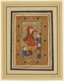 A dancing dervish and three musicians…(Persian, 1555-1591), 1637. Creator: Unknown.