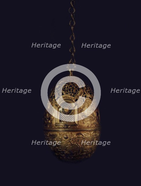 Clock shaped as Easter egg, 1764-1767. Artist: Kulibin, Ivan Petrovich (1735-1818)